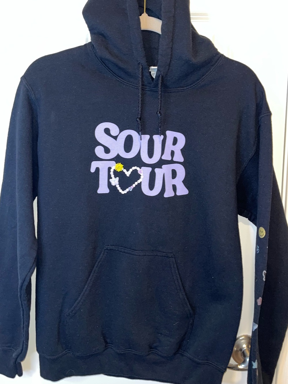 Official Olivia Rodrigo Sour Tour Hoodie Black Size Small